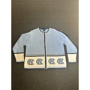 Vintage UNC Tar Heels Birch Bros Full Zip Sweater Womens Size Large Cardigan 90s